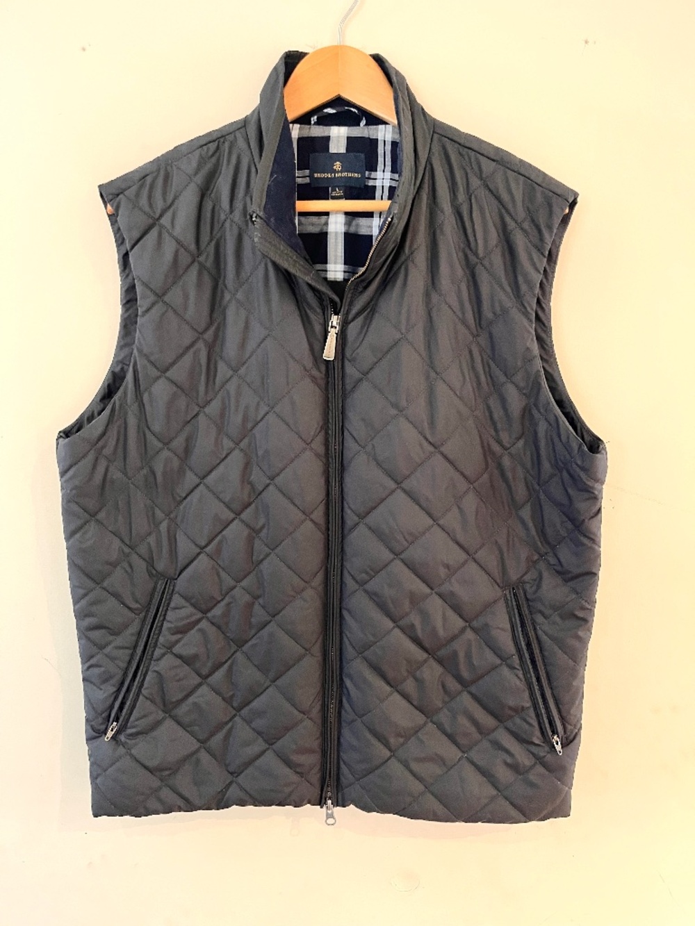 Brooks Brothers Quilted Insulated Vest, Size Large